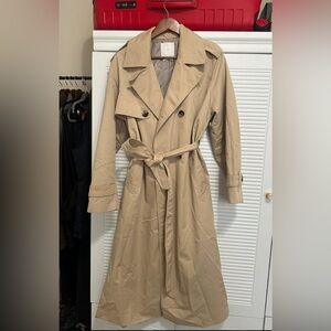 Mango Elegant Beige Trench Coat